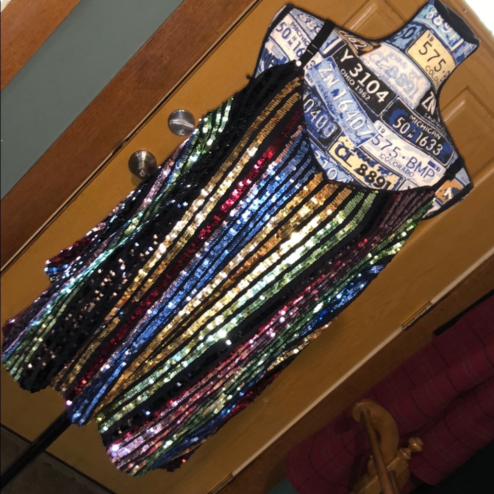 Final price!Torrid sequin rainbow tank top sz 1 1X